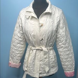 Lilly Pulitzer Destination Quilted Jacket Cream Preppy